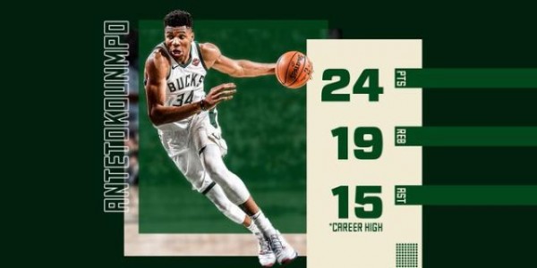 Antetokounmpo se convirtió en el primero de la liga. Antetokounmpo se convirtió en el primero de la liga.